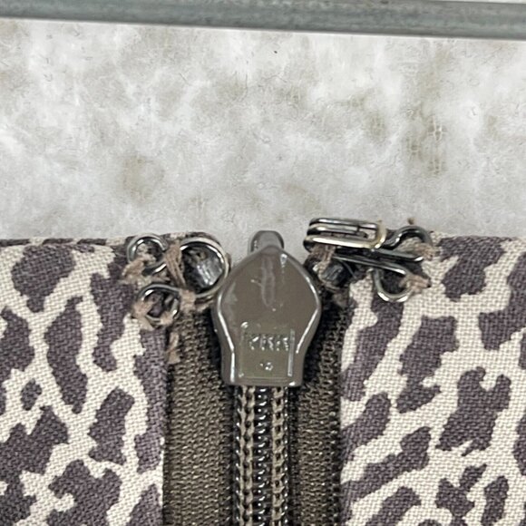 Ann Taylor LOFT Petites Brown Animal Print A-Line Skirt Womens Zip Up Size 0P - Picture 6 of 11